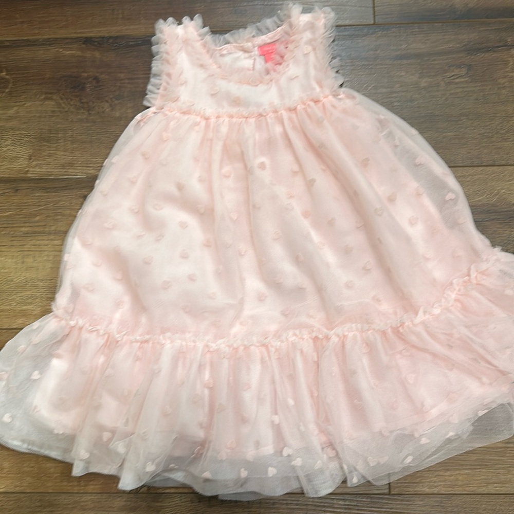 Isaac Mizrahi soft pink tulle heart formal dress